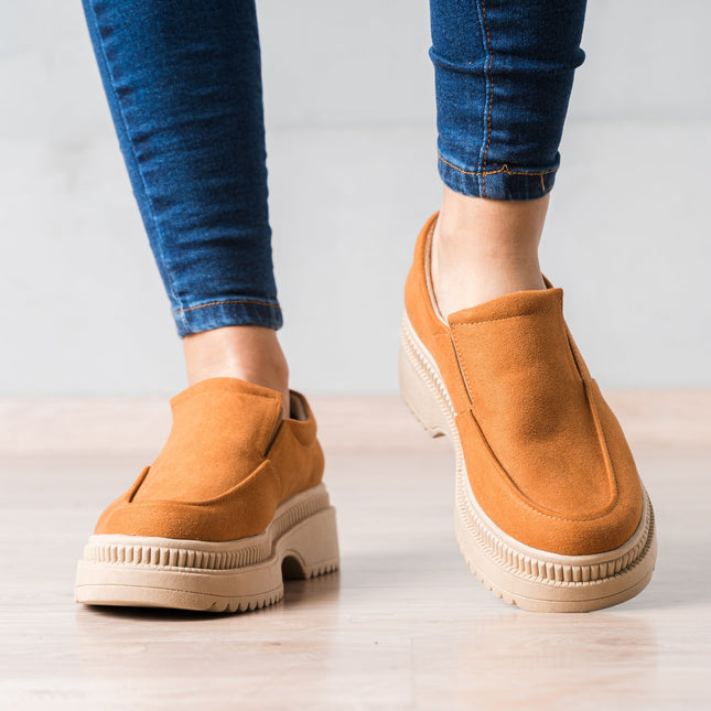 Mocasin Serquet - Camel Gamuza - Tienda Nébula