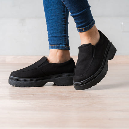 Mocasin Serquet - Negro Gamuza - Tienda Nébula