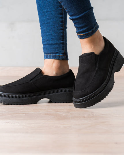 Mocasin Serquet - Negro Gamuza - Tienda Nébula