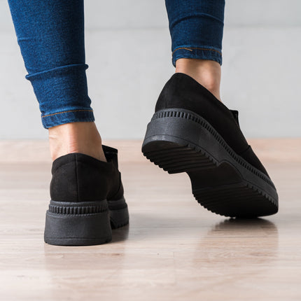Mocasin Serquet - Negro Gamuza - Tienda Nébula