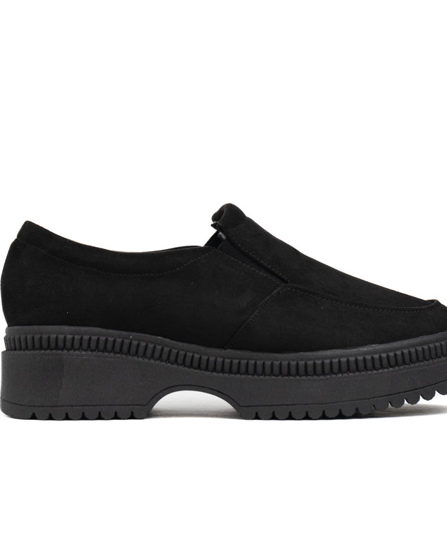 Mocasin Serquet - Negro Gamuza - Tienda Nébula