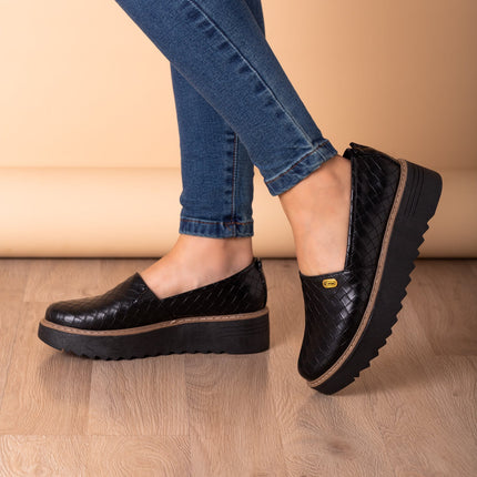 Mocasin Vratsa - Negro Cuero - Tienda Nébula