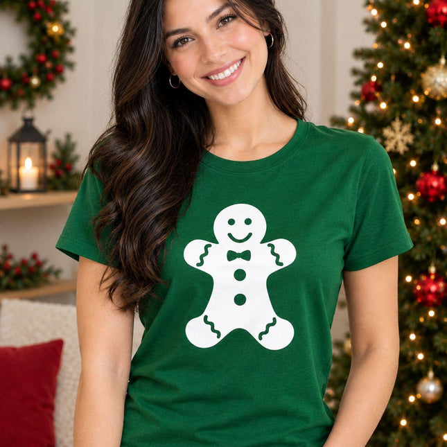 Polo Navideño Mujer - Galleta Jengibre - Verde