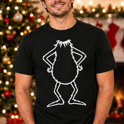 Polo Navideño Hombre - Grinch Sin Cabeza - Negro