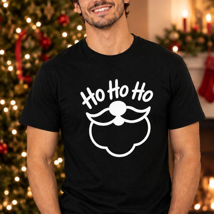 Polo Navideño Hombre - Barba Santa - Negro
