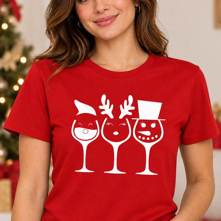 Polo Navideño Mujer - Tres Copas - Rojo