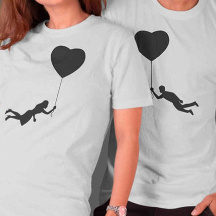 Polo Personalizado Pareja - Globo Corazon - Tienda Nébula