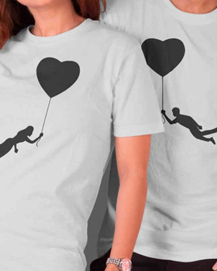 Polo Personalizado Pareja - Globo Corazon - Tienda Nébula