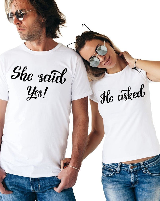 Polo Personalizado Pareja - She Said Yes - Tienda Nébula