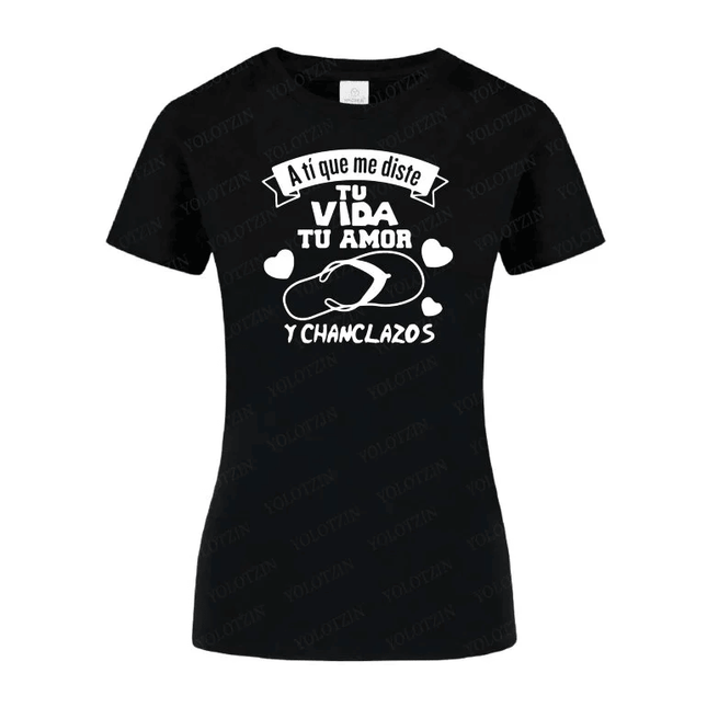 Polo Personalizado - Vida, amor y chanclazos - Tienda Nébula