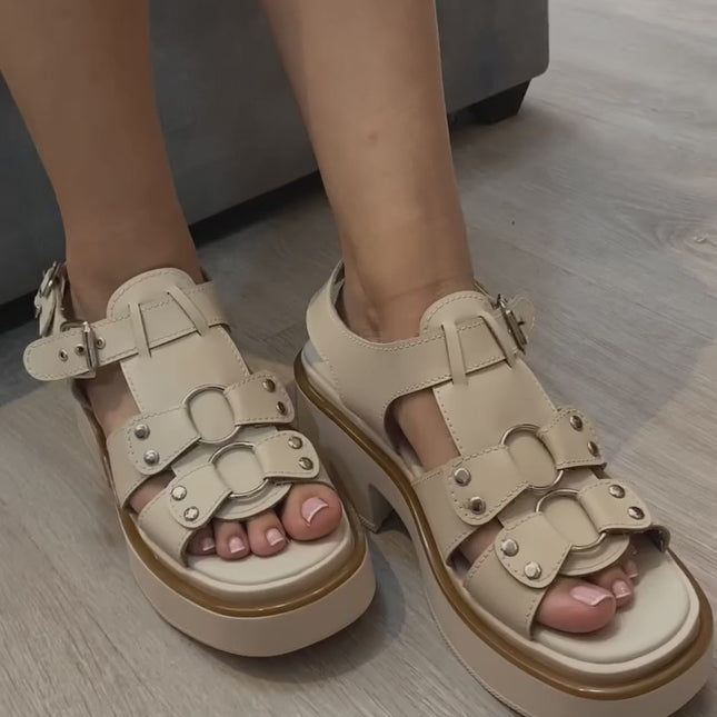 Sandalias Casuales Mujer Jumil - Nude