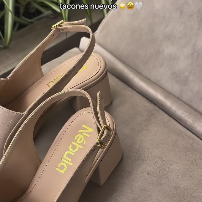 Stilettos Mujer Mili - Beige
