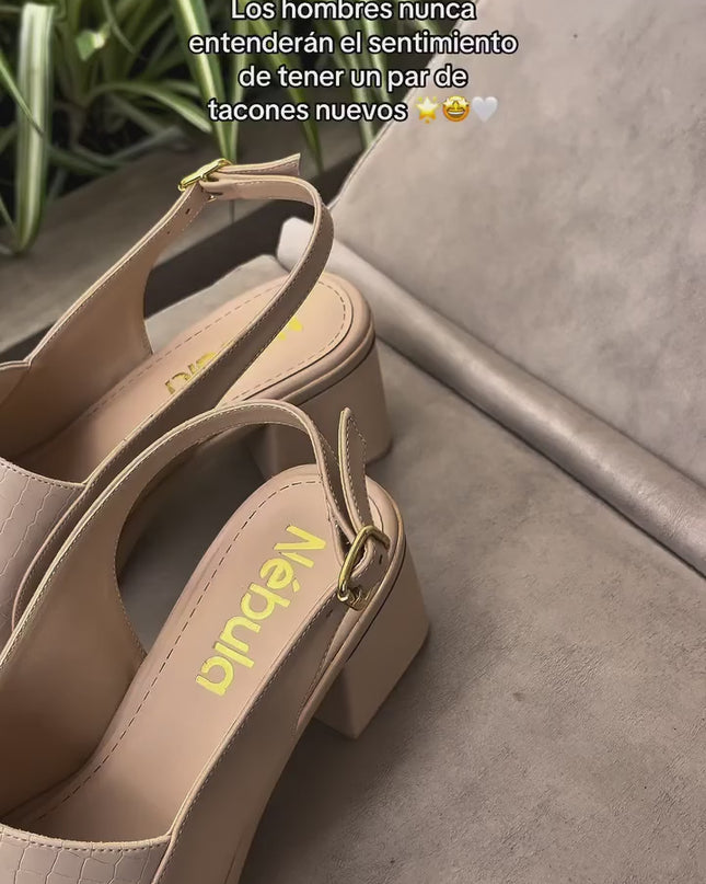 Stilettos Mujer Mili - Beige