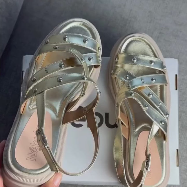 Sandalias Casuales Mujer Rafaela - Dorado