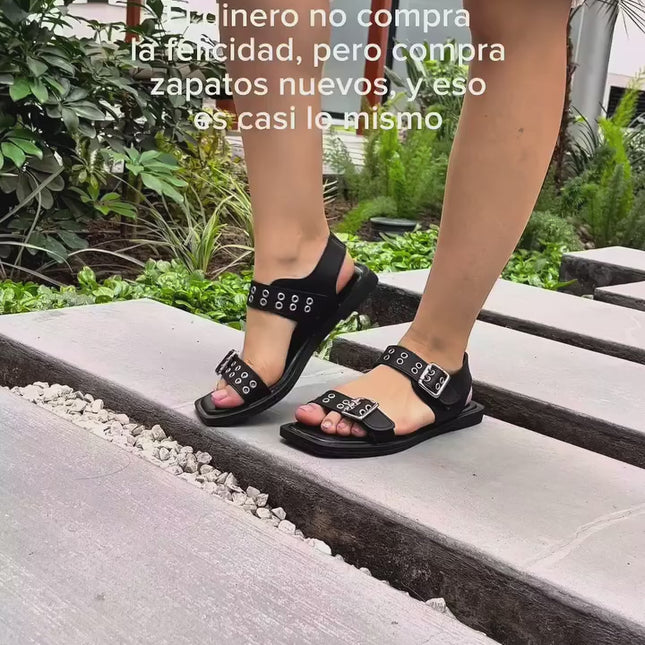 Sandalias Casuales de Mujer Yubok - Negro