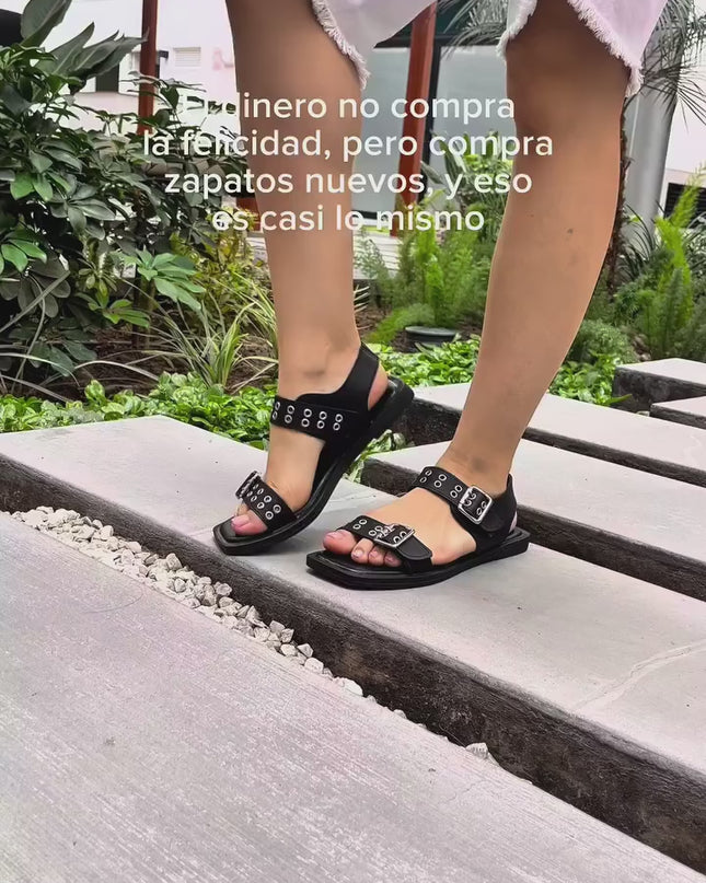 Sandalias Casuales de Mujer Yubok - Negro