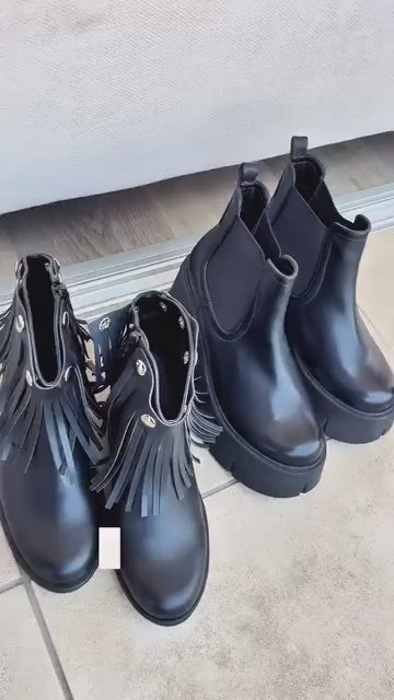 Botas Mujer Sabadell - Negro Gamuza