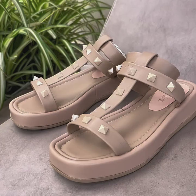 Sandalias Casuales Mujer Ovalle - Nude