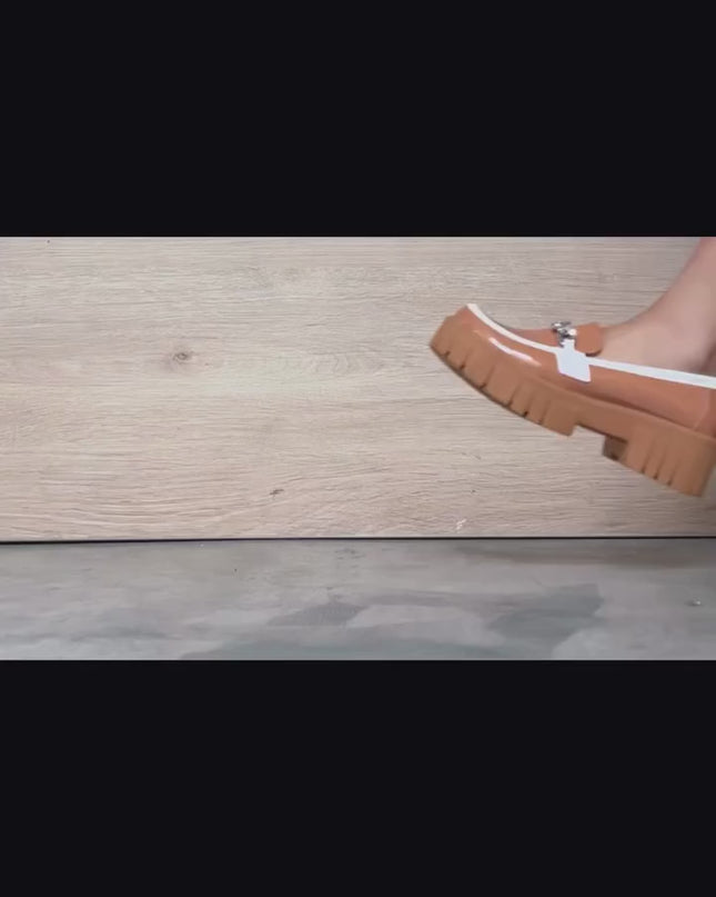 Mocasines Mujer Antalya - Camel con blanco