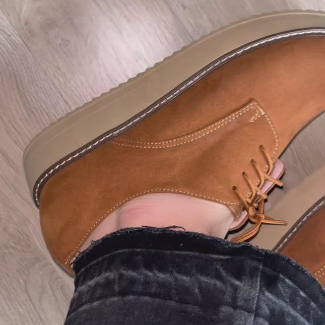 Mocasines Mujer Recife 3.0 - Camel Gamuza