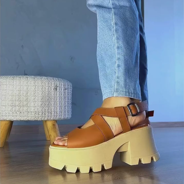 Sandalias Casuales Mujer Venus - Camel