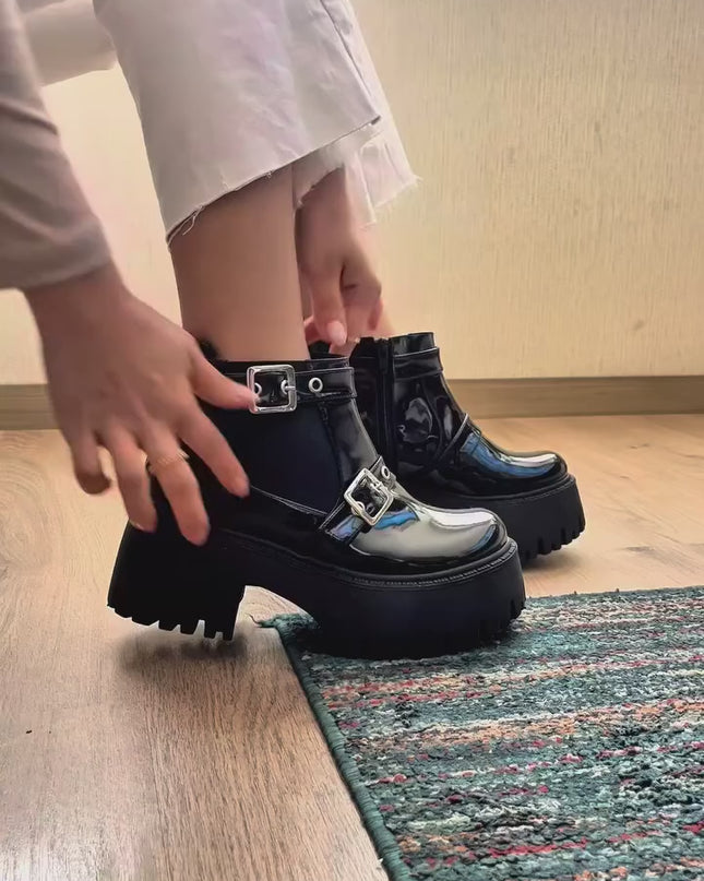 Botas Mujer Alicia - Negro Charol