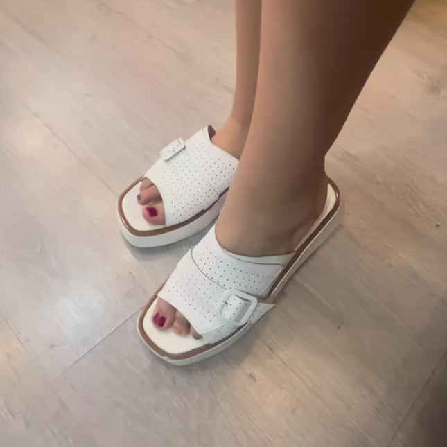 Sandalias Casuales Mujer Benzim - Blanco