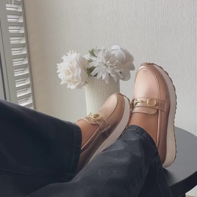 Mocasines Mujer Cuty - Dorado
