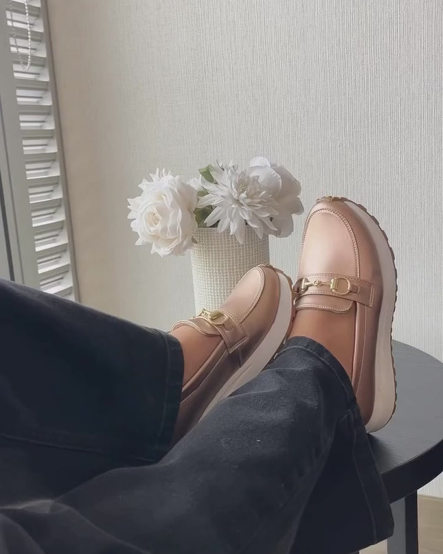 Mocasines Mujer Cuty - Dorado