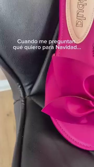 Sandalias Casuales Mujer Flor - Fucsia