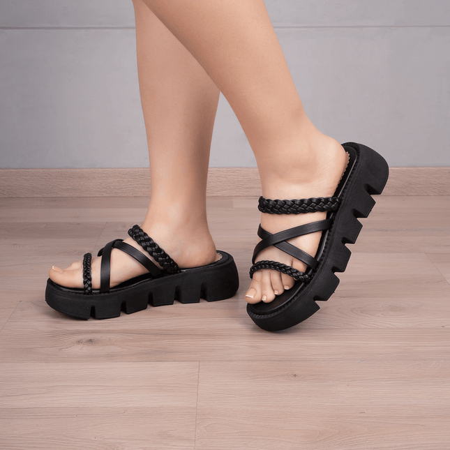 Sandalia Abuya - Negro - Tienda Nébula