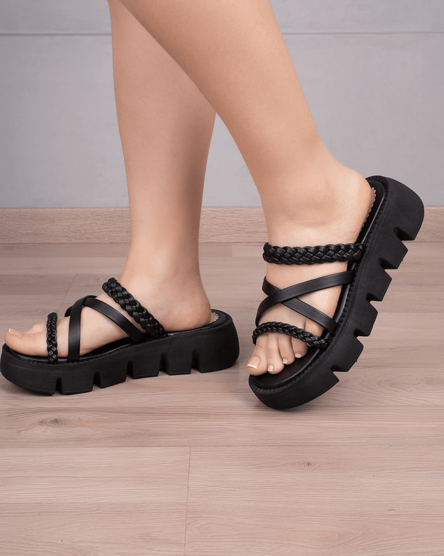 Sandalia Abuya - Negro - Tienda Nébula