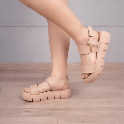 Sandalia Asmara - Beige - Tienda Nébula