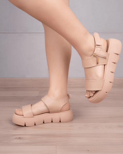 Sandalia Asmara - Beige - Tienda Nébula
