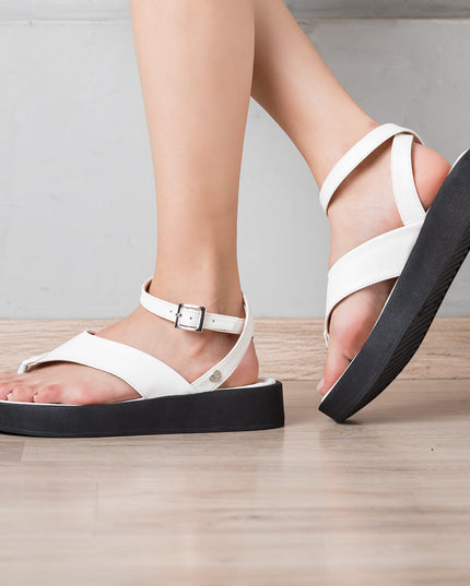 Sandalia Belvet - Blanco - Tienda Nébula