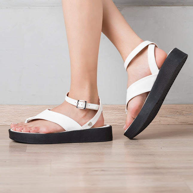 Sandalia Belvet - Blanco - Tienda Nébula