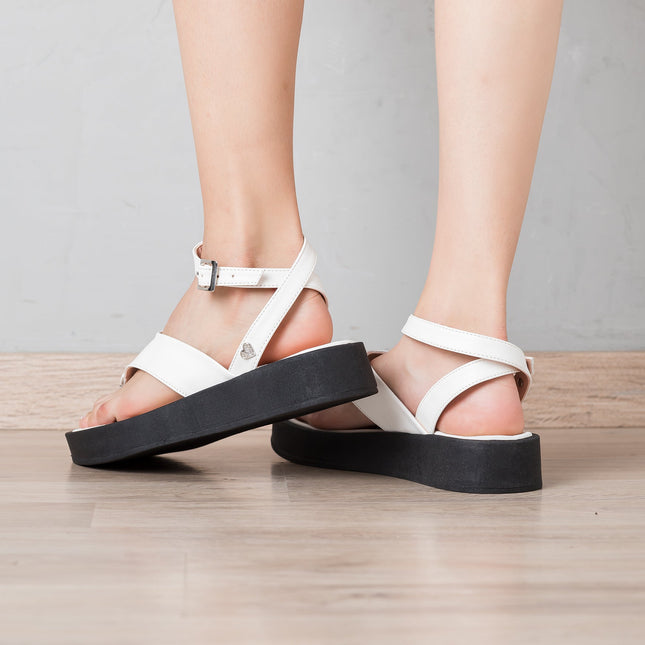 Sandalia Belvet - Blanco - Tienda Nébula