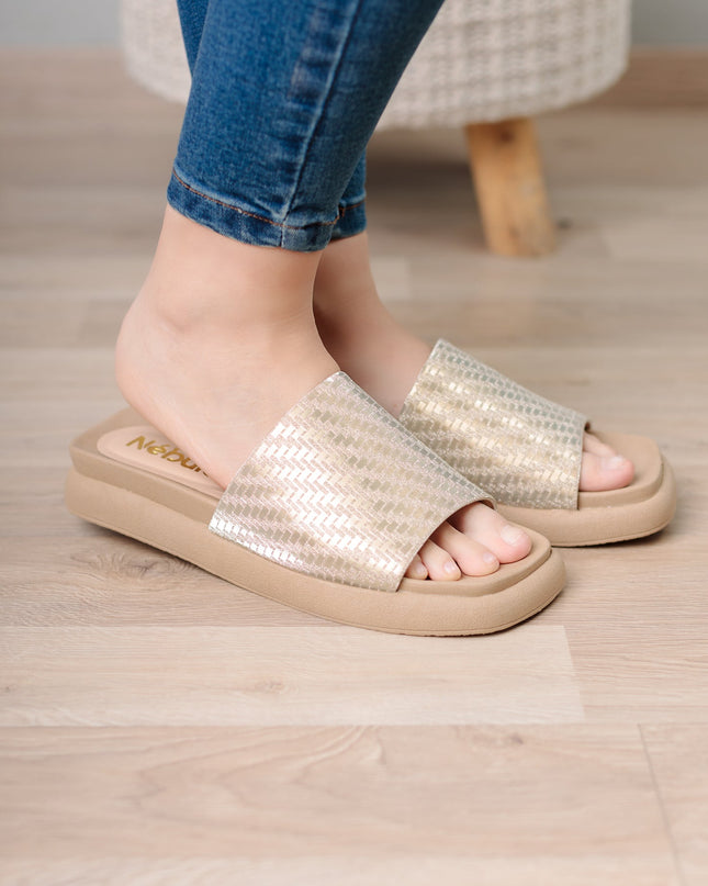 Sandalia Bogghi - Dorado - Tienda Nébula