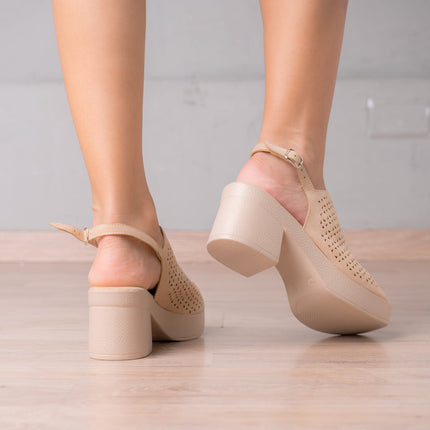 Sandalia Bonnie - Beige - Tienda Nébula