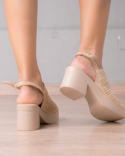 Sandalia Bonnie - Beige - Tienda Nébula