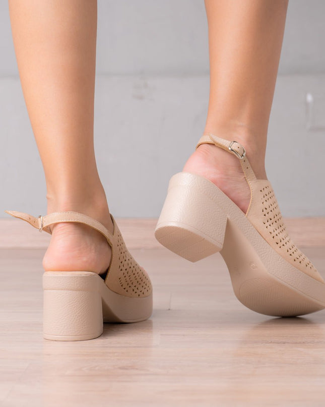 Sandalia Bonnie - Beige - Tienda Nébula