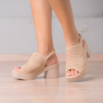 Sandalia Bonnie - Beige - Tienda Nébula
