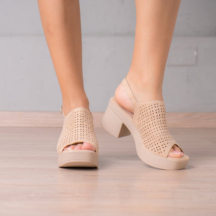 Sandalia Bonnie - Beige - Tienda Nébula