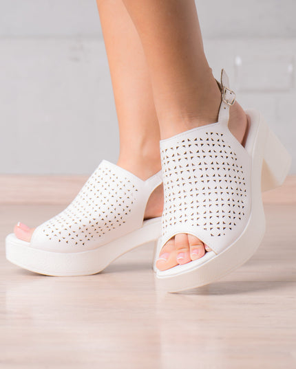 Sandalia Bonnie - Blanco - Tienda Nébula