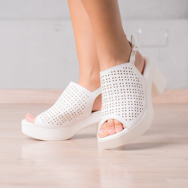 Sandalia Bonnie - Blanco - Tienda Nébula