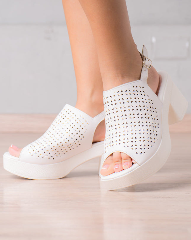 Sandalia Bonnie - Blanco - Tienda Nébula