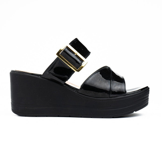 Sandalia Boyzwy - Negro Charol - Tienda Nébula