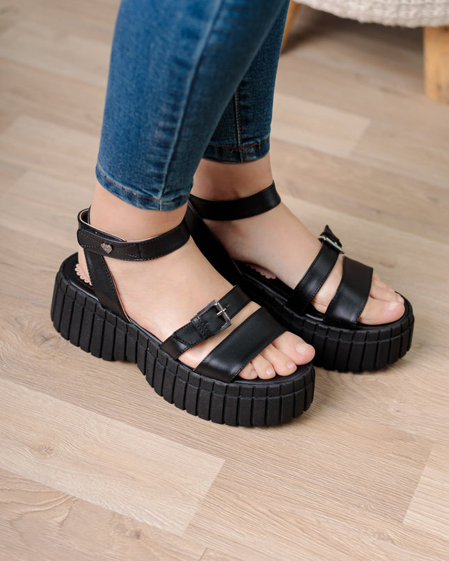 Sandalia Brana - Negro - Tienda Nébula