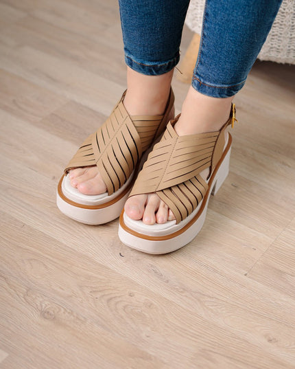 Sandalia Brentoni - Beige - Tienda Nébula