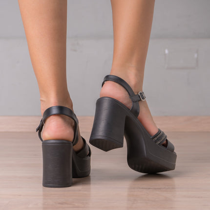 Sandalia Brill - Negro - Tienda Nébula